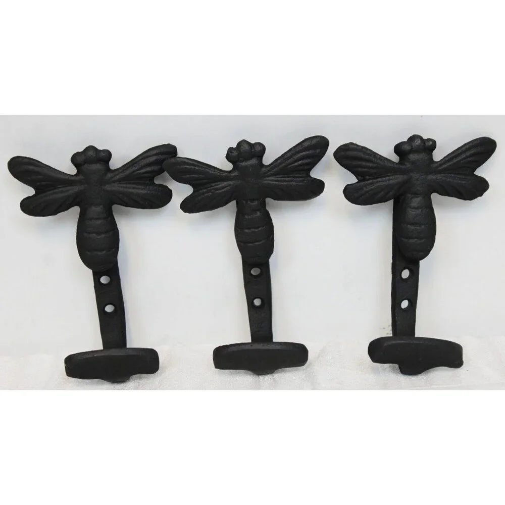 Southern Living Honey Of A Hanger Set 40347 3 Pc Wall Mounted Black Iron Bee